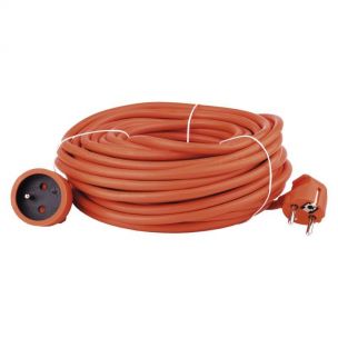 Prodlužovací kabel 30 m / 1 zásuvka / oranžový / PVC / 230 V / 1,5 mm2